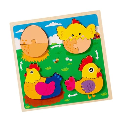 Folpus Holzpuzzle Früherziehungsspielzeug Lernaktivität Geburtstagsgeschenke Interaktives Puzzle, Küken Folpus Holzpuzzle Früherziehungsspielzeug Lernaktivität Geburtstagsgeschenke Interaktives Puzzle, Küken von Folpus