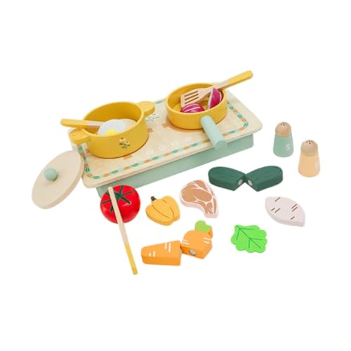 Folpus Holzspiel Kochset Kochspielzeug Food Toys Spielen Küchenzubehör für Kinder von Folpus