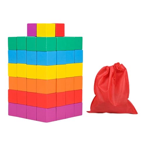 Folpus Holzspielzeug, farbige Würfel, Stapelspielzeug, Mathematikspielzeug, pädagogische Bunte quadratische Holzblöcke für Jungen und Mädchen, Schulkinder, 3cm 100 Stück Folpus Holzspielzeug, farbige Würfel, Stapelspielzeug, Mathematikspielzeug, pädagogische Bunte quadratische Holzblöcke für Jungen und Mädchen, Schulkinder, 3cm 100 Stück von Folpus