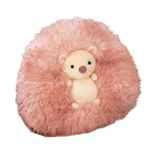 Folpus Igel ausgestopft Tier Hedgehog werfen Spielzeugtiermodel Plüsch Spielzeugpuppe für Jungen Mädchen, Rosa von Folpus