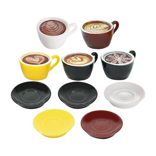 Folpus Latte Art Kaffeetasse Set DIY Essen Spielzeug Miniatur Puppenhaus Kochgeschirr Miniatur Essen Spielset DIY Kit, 10 Stück Folpus Latte Art Kaffeetasse Set DIY Essen Spielzeug Miniatur Puppenhaus Kochgeschirr Miniatur Essen Spielset DIY Kit, 10 Stück von Folpus