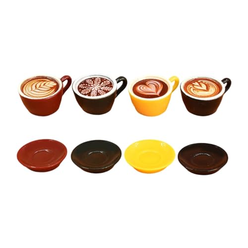 Folpus Latte Art Kaffeetasse Set DIY Essen Spielzeug Miniatur Puppenhaus Kochgeschirr Miniatur Essen Spielset DIY Kit, 8 Stück Folpus Latte Art Kaffeetasse Set DIY Essen Spielzeug Miniatur Puppenhaus Kochgeschirr Miniatur Essen Spielset DIY Kit, 8 Stück von Folpus