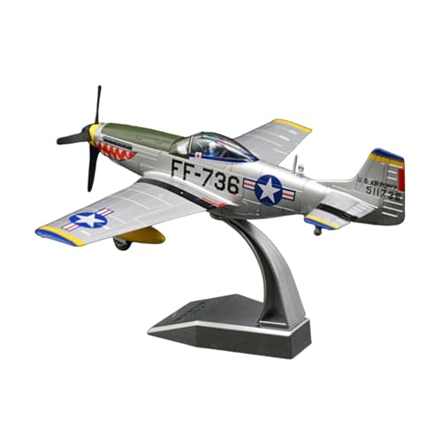 Folpus Legierung 1/48 P51 Fighter Modell mit Sockel Tischdekor Ornament Retro Fighter Modell Miniatur Spielzeug für Schlafzimmer Zuhause, GRÜN von Folpus