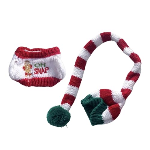 Folpus Mini 6 Zoll Puppenkleidung Niedlicher Puppenkleidungsanzug Weihnachten Lebendig Bezaubernde Kostüme Puppenpullover-Set Puppenkleidung für Mädchen, Stil D von Folpus