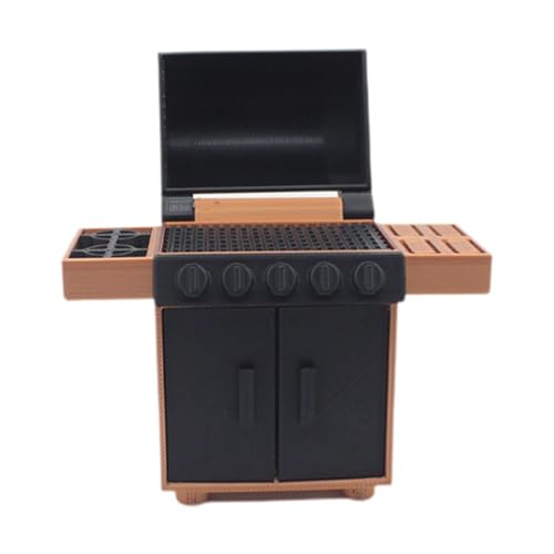 Folpus Miniatur-Grill-Modell, Küchenspielzeug, Grill-Szene, vorgetäuschtes Spielzeug, Zubehör, Grill-Rack, Dekoration für Lebensszene im Maßstab 1:12/20, 5.6x2.2x6cm von Folpus