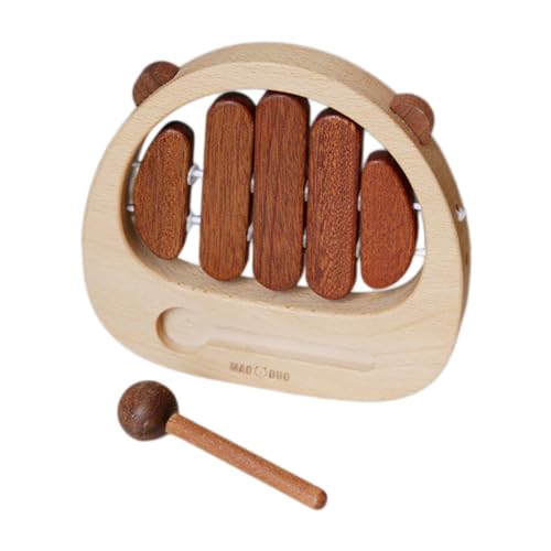 Folpus Musikspielzeug für Kinder, Montessori-Spielzeug, Lehrmittel, Geschenke, Feinmotorik, Lernspielzeug, Holzspielzeug, Rasseln für Kinder, Mädchen, Jungen , Trommel umdrehen von Folpus