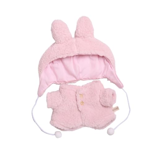 Folpus Overall für ausgestopfte Puppen, Spielanzug für Puppen, modische Flexibilität, 37,6 cm, Anziehpuppe, handgefertigt, Fantasie, rosa, süßer von Folpus