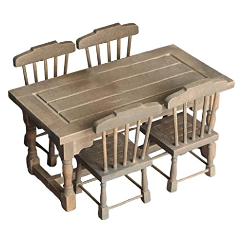Folpus Puppenhaus Esstisch und Stuhl Set 1:12 Holzspielzeug für Kinder Folpus Puppenhaus Esstisch und Stuhl Set 1:12 Holzspielzeug für Kinder von Folpus