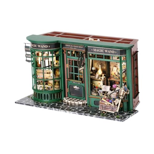 Folpus Puppenhaus-Miniatur-Bausätze zum Selbermachen, handgefertigt, kreative Heimdekoration, Holzhandwerk, kleines Haus, Mini-Hausbausätze als von Folpus