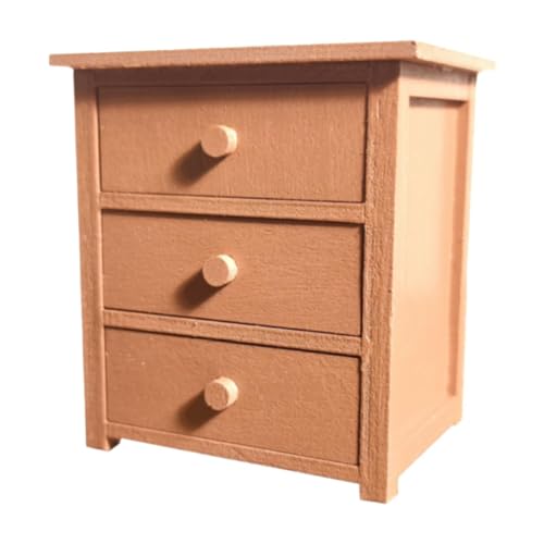 Folpus Puppenhaus-Miniaturschrank, Spielhaus-Szenen-Requisiten, Holzmöbel, Schrankmodell mit 3 Schubladen, Spielzeug zum Selbermachen Folpus Puppenhaus-Miniaturschrank, Spielhaus-Szenen-Requisiten, Holzmöbel, Schrankmodell mit 3 Schubladen, Spielzeug zum Selbermachen von Folpus