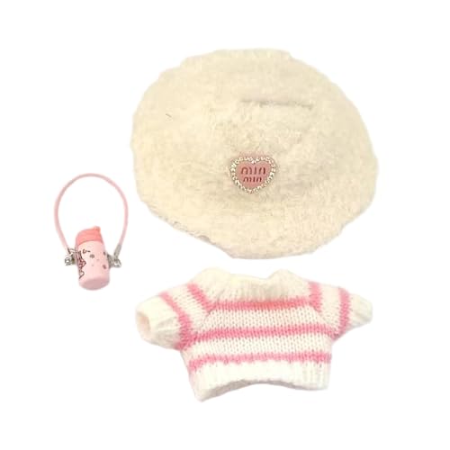 Folpus Puppenkleidungsanhänger, Puppenkleidung, bezaubernd, weiche Dekoration, Outfits-Set, Mini-Strickpullover mit Streifen und Mini-Wasserkocher, Rosa Folpus Puppenkleidungsanhänger, Puppenkleidung, bezaubernd, weiche Dekoration, Outfits-Set, Mini-Strickpullover mit Streifen und Mini-Wasserkocher, Rosa von Folpus