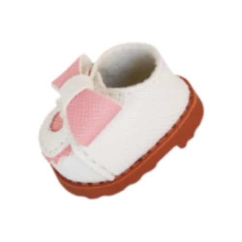 Folpus Puppenschuhe, handgefertigt, Modell, Miniatur-Spielzeug, Kostüm-Zubehör für 17 cm große Puppen, zum Anziehen, Rosa von Folpus