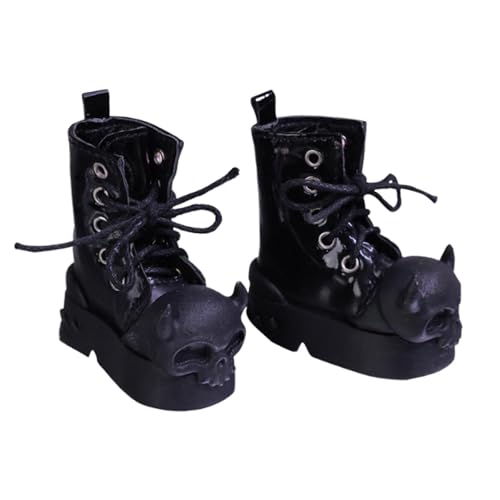 Folpus Puppenschuhe Langstiefel Accessoire Girl Puppenschuhe für 1/4 Dolls Ball Jointed Puppen, Schwarz von Folpus