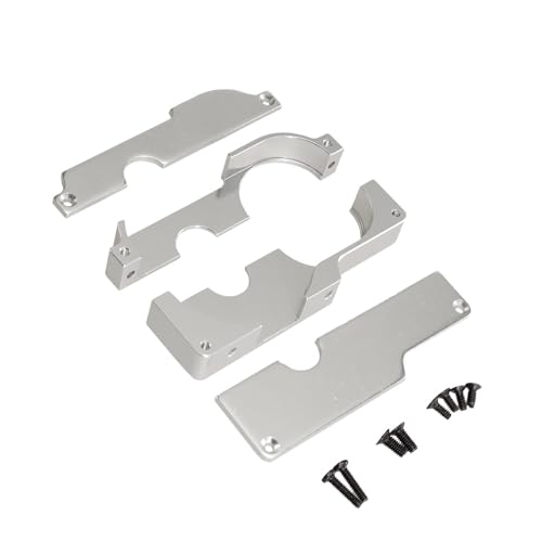 Folpus RC Autogetriebe Deckungsabdeckung DIY Zubehör Teile Ersatz DIY Modified Assembly Protector RC Autozubehör für 44010 01 02 124019, Silber von Folpus