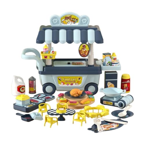Folpus Rollenspiel-Grillwagen-Spielzeugset, Spielküchenzubehör, interaktives Spielzeug mit Ton- und Lichteffekten, Kindergrill-Spielset Folpus Rollenspiel-Grillwagen-Spielzeugset, Spielküchenzubehör, interaktives Spielzeug mit Ton- und Lichteffekten, Kindergrill-Spielset von Folpus