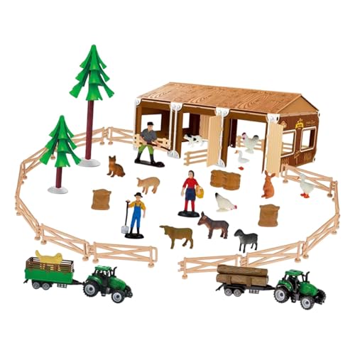 Folpus Scheune, Bauernhoftierspielzeug für, Bauernhofspielzeug, süße Simulation, Bauernhoftiere, Scheunenmodell, Bauernhoffiguren, Zaun für Folpus Scheune, Bauernhoftierspielzeug für, Bauernhofspielzeug, süße Simulation, Bauernhoftiere, Scheunenmodell, Bauernhoffiguren, Zaun für von Folpus