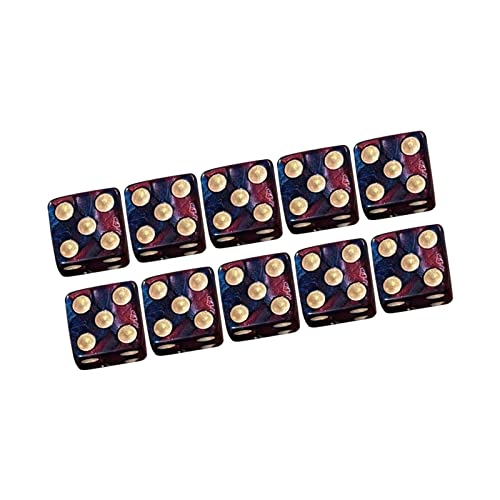 Folpus Sechsseitiges Acryl Würfel Set, Partyspielzeug, D6, Undurchsichtig, für DND Rollenspiele, Rollenspiele, Brettspiele, Mathematikunterricht, Blau von Folpus