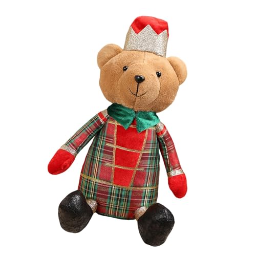 Folpus Sitzender Bär Weihnachtsbär Figur für Weihnachten Stofftier für Weihnachtsferien, Style B Folpus Sitzender Bär Weihnachtsbär Figur für Weihnachten Stofftier für Weihnachtsferien, Style B von Folpus