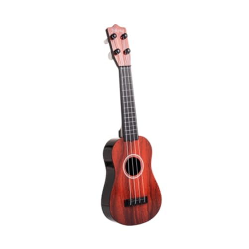 Folpus Ukulele Spielzeug, Kleine Gitarre, Professionelles Entwicklungsgitarren Musikinstrument mit Vier Saiten, für Jungen Und Mädchen, Anfänger, Kindergesch , Rot von Folpus