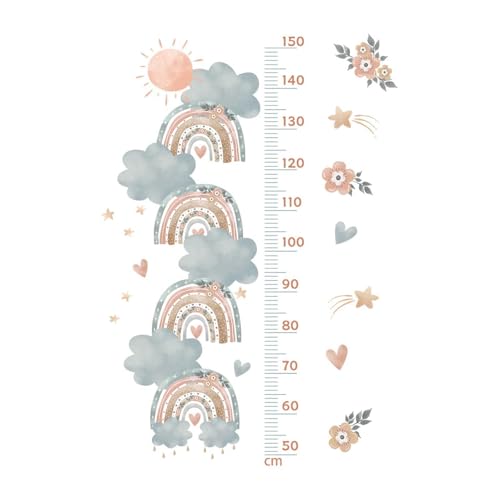 Folpus Wandaufkleber mit Höhenmesser, Wandaufkleber, Höhenmesser, Wandaufkleber, Wachstumsdiagramm, Wandaufkleber für Wohnzimmer von Folpus