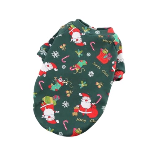 Folpus Weihnachtspullover für Hunde, Weihnachtskostüm für Hunde, Weihnachtsmann, Festliche Haustierkleidung, warme Winterkleidung für Hunde und Katzen zum, 2XL von Folpus