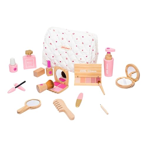 Make-up für Kinder, Spielzeug für Mädchen, sieht so aus, als würde man spielen, Beauty-Set, Make-up-Spielzeug aus Holz, Kosmetikspielzeug für Mädchen, für Make-up, Geschenk für Mädchen, 3 4 5 6 Jahre von Folpus