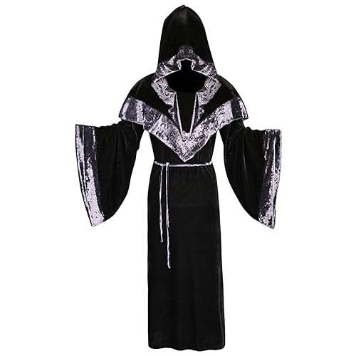 Fonowx Halloween Cosplay Cape Kapuzenumhang Langer Umhang, Samt Outfit Hexenkostüm, Kapuzenumhang für Erwachsene Unisex Fotografie Requisite, m Fonowx Halloween Cosplay Cape Kapuzenumhang Langer Umhang, Samt Outfit Hexenkostüm, Kapuzenumhang für Erwachsene Unisex Fotografie Requisite, m von Fonowx