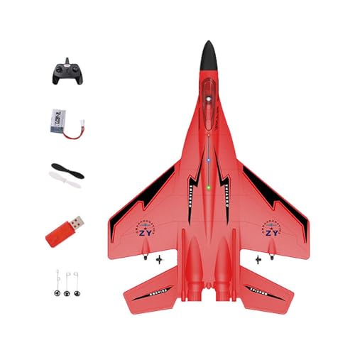 Fonowx RC-Flugzeug-Drohne mit LED-Leuchten, flugbereites Segelflugzeug, RC-Flugzeug für Mädchen, Jungen, Kinder, Anfänger, Erwachsene, Rot Fonowx RC-Flugzeug-Drohne mit LED-Leuchten, flugbereites Segelflugzeug, RC-Flugzeug für Mädchen, Jungen, Kinder, Anfänger, Erwachsene, Rot von Fonowx