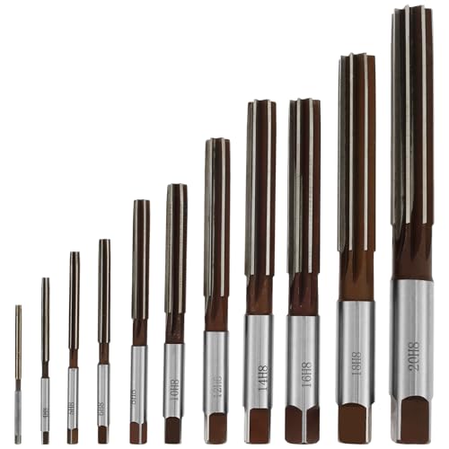 Foppla 11pcs Hand Reamer Set Legierung Stahl Reamer -Werkzeug H8 Genauigkeit Gerade Schaftmahlen -Mahl -Werkzeughandwerkzeug Handwerk wiederverwendbares Hand -Reamer für Metallholzlochfahrer von Foppla