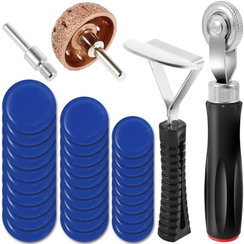 Foppla 33pcs Reifen -Patch -Kit -Reifen -Gummi -Reparatur -Patch -Kit mit Rollerschaber Hochleistungs -Reifen -Rohr -Patch -Kit tragbare Reifenreparaturwerkzeuge für Autowagen Traktor Off Road Bike von Foppla