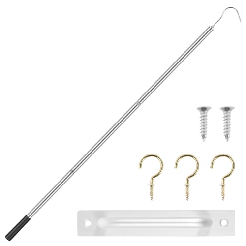 Foppla Dachboden Leiter Pulldown Haken Edelstahl Dachboden Down Haken Teile Effiziente praktische Dachleiter Pull Kit Schnelle Montage Dachboden Leiter Pulldown Haken geeignet für Loft von Foppla