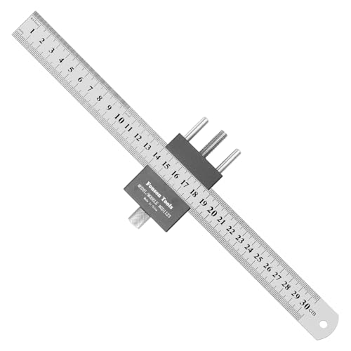 Foppla Holzbearbeitungspositionierung des Schreibgeräts Aluminiumlegierung Carpenter Lookating Scribe Lineal präzise Taschenquadratmesser tragbarer Metallmarkierungsherrscher für die Holzbearbeitung von Foppla