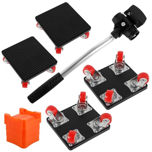 Foppla Möbel Lift Mover Tool Set 880lbs 360 ° Rotatable Heavy Duty Möbel Mover Set arbeitssparende Möbel Dolly und Lifter Tool Geräusches Möbelwalzenschieber für Bettsofa Schreibtisch von Foppla