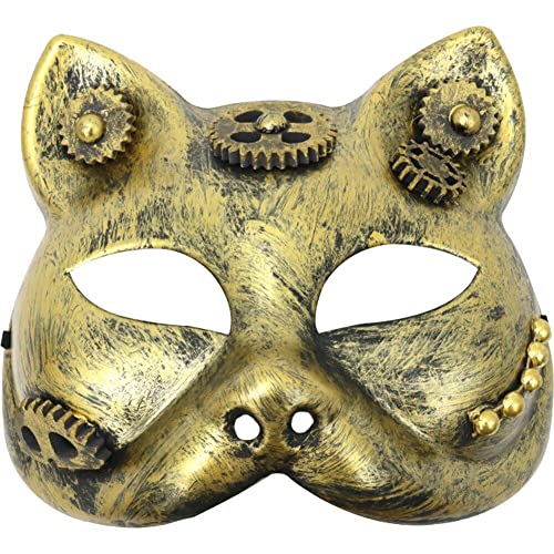 Steampunk Mask Masquerade Cosplay Ball Halbgesicht Frauen Männer Punk Kostüm Halloween Party Kostüm Requisiten Dekorieren Accessoire von Fopytu