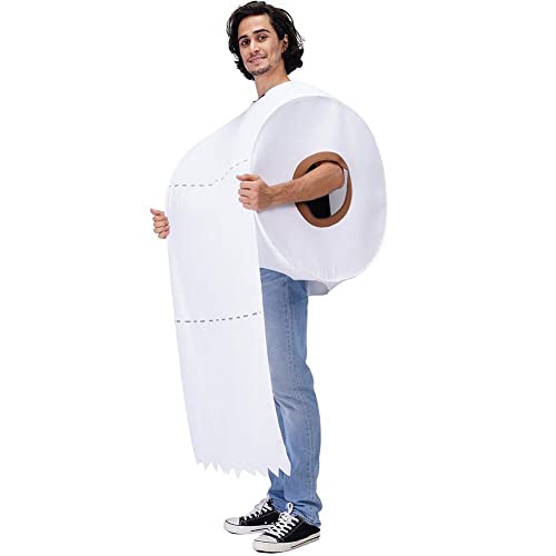 Toilettenpapier Rolle Halloween -kostüm Für Erwachsene, Lustige Große Rolle Toilettengewebe -cosplay -kostüm Für Männer Und Frauen von Fopytu