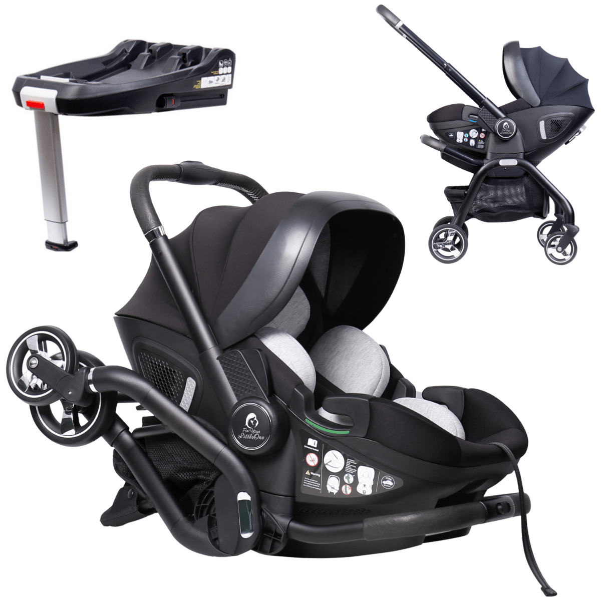 Für Ihr Kleines: Qubi Babyschale, Kinderwagen und Basis – Eclipse Black Für Ihr Kleines: Qubi Babyschale, Kinderwagen und Basis – Eclipse Black von For Your Little One