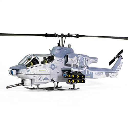 Forces of Valor Waltersons FOV-820004A-2 Maßstab 1:48 US Army Bell Textron Lizenzierter AH-1W Super Cobra Hubschrauber mit NTS Auspuff Druckguss Militär Sammlerstück, US Navy Blue, One Size von Forces of Valor Waltersons