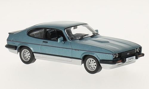 Ford Capri MKIII 2.8 Injection, metallic-blau/silber, 1982, Modellauto, Fertigmodell, WhiteBox 1:43 von Ford