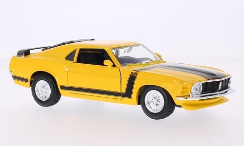 Ford Mustang Boss 302, dunkelgelb, 1970, Modellauto, Fertigmodell, Maisto 1:24 von Ford