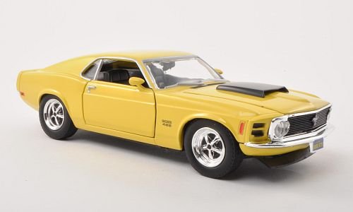 Ford Mustang Boss 429, gelb , 1970, Modellauto, Fertigmodell, Motormax 1:24 von Ford