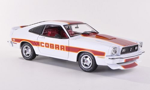 Ford Mustang MKII Cobra II, weiss/dkl.-rot , 1978, Modellauto, Fertigmodell, Greenlight 1:18 von Ford