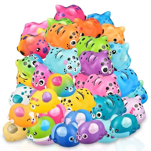 Squishy Fidget Spielzeug, 10,8 cm, 12 Stück, verschiedene Farben und Stile – Forest & Twelfth Tier-Quetschspielzeug, niedliche Tier-Quetsch-Spielzeuge, tolle Preise für Kinder, Partygeschenke für von Forest & Twelfth