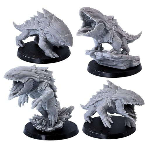 Bulette Shark Monster Miniatur Figur für 28 mm Dungeons and Dragons Miniatur Gaming, Tabletop Games Creature Beast Fantasy TTRPG Rollenspiele von Forged Terrain