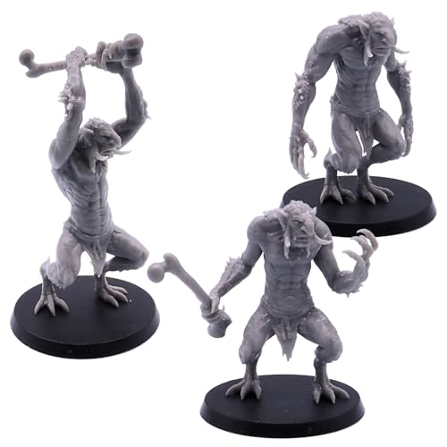 Forged Terrain Forest Troll Miniaturmonster, 28 mm, Dungeons and Dragons, Miniatur-Gaming, NPC-Kreatur-Figuren, Fantasy-Rollenspiel, RPG-Tischspiele von Forged Terrain