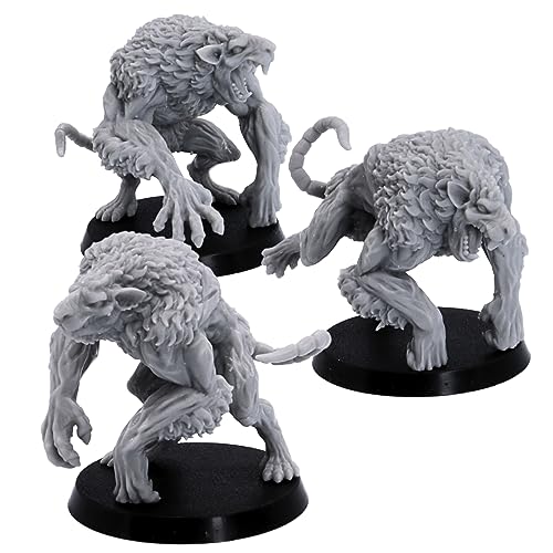 Ratmen Brute Miniatur-Set – 3 Ratten-Ogermodelle für Dungeons and Dragons & Wargaming | 28 mm – 32 mm große Harzfiguren | RPG Monster, DND | Resin Warfare | 40 mm Sockel (nicht befestigt) Ratmen Brute Miniatur-Set – 3 Ratten-Ogermodelle für Dungeons and Dragons & Wargaming | 28 mm – 32 mm große Harzfiguren | RPG Monster, DND | Resin Warfare | 40 mm Sockel (nicht befestigt) von Forged Terrain