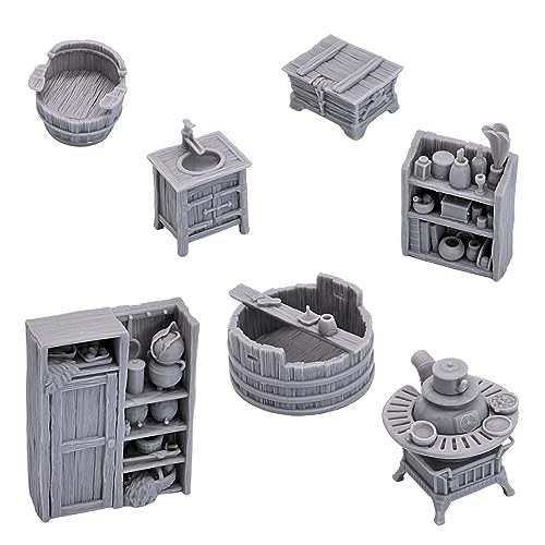 Rustikale Holzmöbel, 28 mm, verstreut Gelände, Miniaturen, Geländelandschaft für Tischspiele, Taverne, Rollenspiele, Figuren Rustikale Holzmöbel, 28 mm, verstreut Gelände, Miniaturen, Geländelandschaft für Tischspiele, Taverne, Rollenspiele, Figuren von Forged Terrain