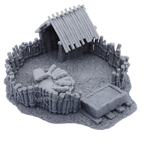 Schweinestall mit Schweinemutter und Ferkeln – Fantasy-Farm-Gelände für Tisch-RPGs, 28 mm Maßstab, ländliche Landschaftsrequisite, 105 x 120 mm, Modell aus Kunststoff und Harz, bedruckbare Landschaft Schweinestall mit Schweinemutter und Ferkeln – Fantasy-Farm-Gelände für Tisch-RPGs, 28 mm Maßstab, ländliche Landschaftsrequisite, 105 x 120 mm, Modell aus Kunststoff und Harz, bedruckbare Landschaft von Forged Terrain