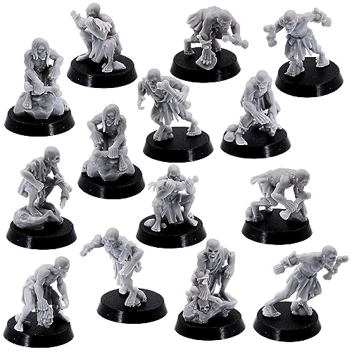 Undead Ghoul 32 mm Miniaturen für Tischplatte Wargames Zombie Horde Figur, Böse Kreatur Monster Rollenspiele von Forged Terrain