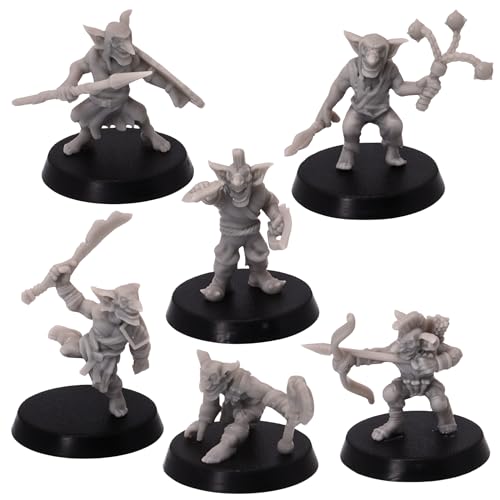 Wicked Tribal Goblins Figure for 28mm Dungeons and Dragons Miniature Gaming, Tabletop Games Creature Beast Fantasy TTRPG Role Playing Games von Forged Terrain