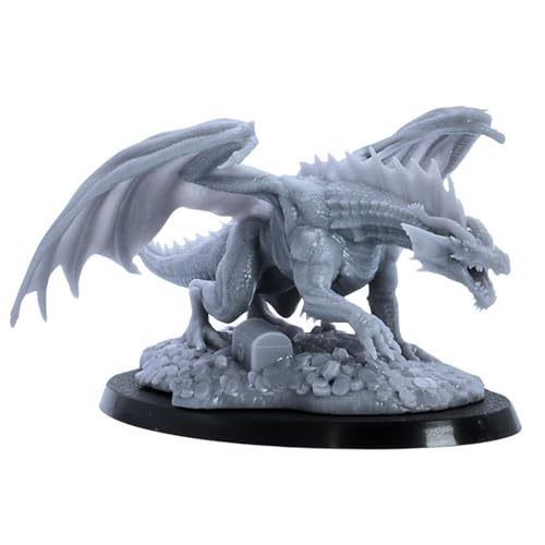 Young Red Dragon – Klassische DND-Monster-Miniatur, 90 x 52 mm Basis, epische Miniaturen, unlackierte Figur aus Kunstharz für RPGs und Kriegsspiele Young Red Dragon – Klassische DND-Monster-Miniatur, 90 x 52 mm Basis, epische Miniaturen, unlackierte Figur aus Kunstharz für RPGs und Kriegsspiele von Forged Terrain